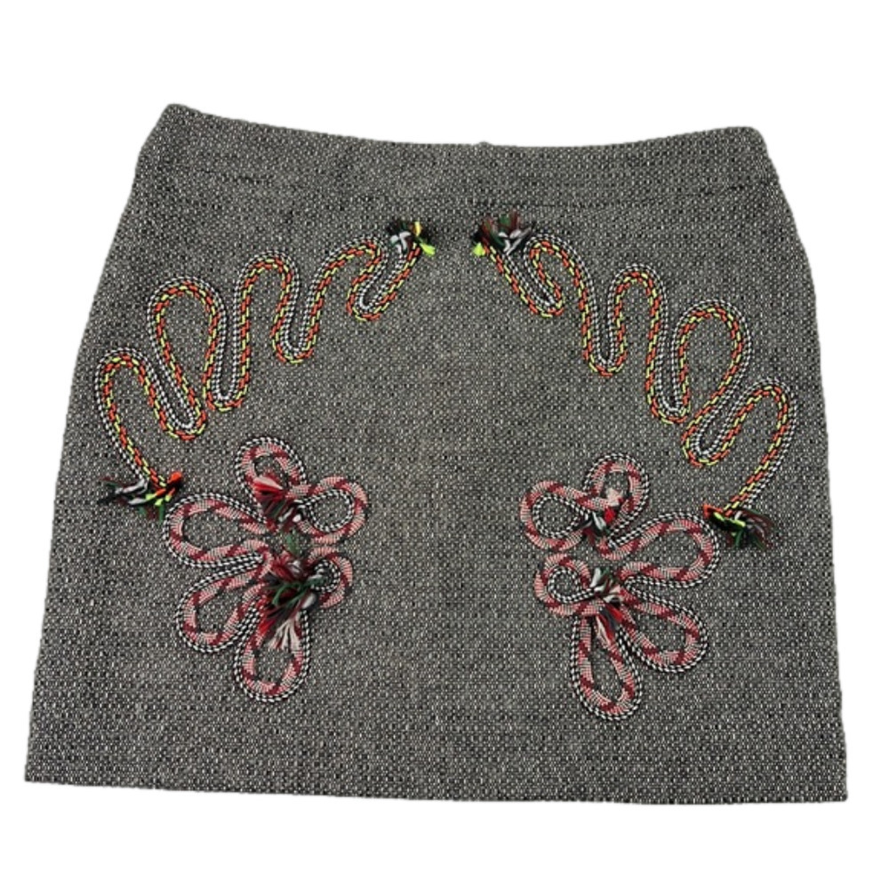 NWT Stella McCartney Tweed Mini Skirt with Embroidered Rope
